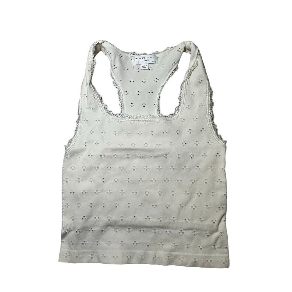 Altar'd State | Joelle Eyelet Cropped cami - Picture 3 of 6